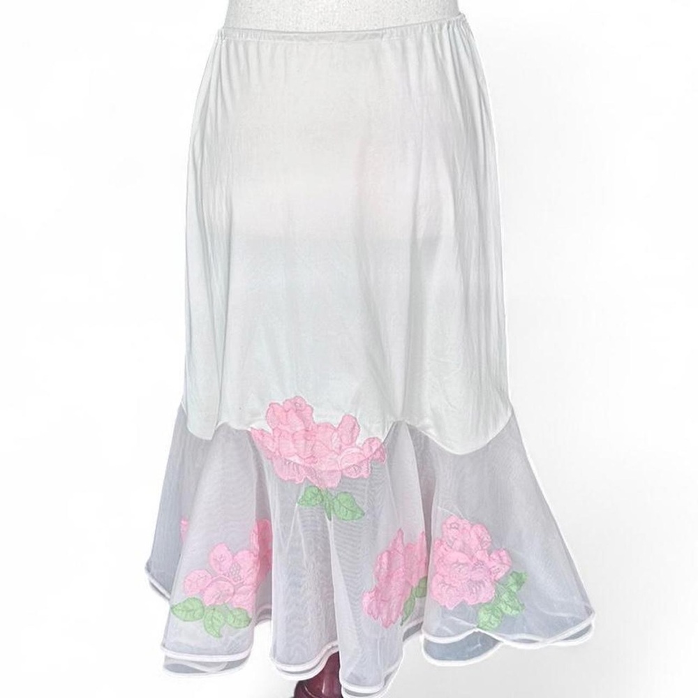 Vintage floral slip skirt